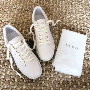 Zara white tennis sneakers